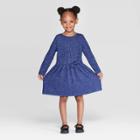 Toddler Girls' Dress - Cat & Jack Navy 4t, Girl's, Blue