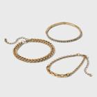 Cup Chain Bracelet Set 3pc - A New Day Gold