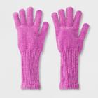 Women's Chenille With Extended Cuff And Tech Touch Gloves - A New Day Pink