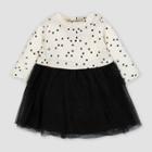 Gerber Baby Girls' Tiny Dots Tulle Dress - White/black 0-3m, Girl's, Black White