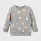 Toddler Boys' Fleece Crewneck Pullover Sweatshirt - Cat & Jack Gray