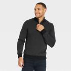 Men's 1/4 Zip Turtleneck Collared Pullover - Goodfellow & Co Black