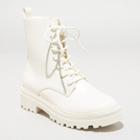 Women's Bridget Combat Boots - A New Day Off-white