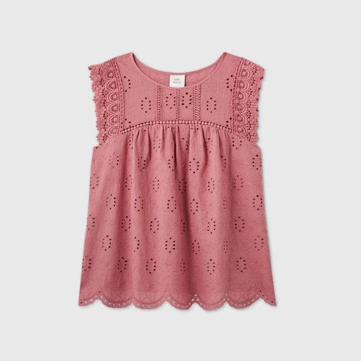 Women's Sleeveless Eyelet Blouse - Knox Rose Rose Xs, Women's, Pink
