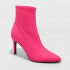 Women's Cady Stiletto Sock Booties - A New Day Pink