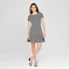 Women's Boucle Fit And Flare Dress - Vanity Room Black/white