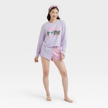 Women's Barbie Headband & Pajama Set - Purple