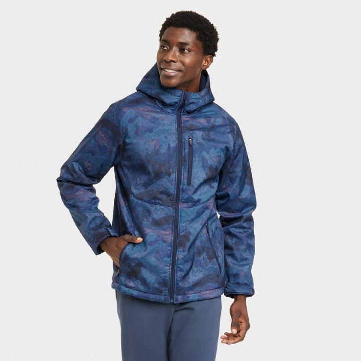 Men's Softshell Sherpa Jacket - All In Motion Navy Blue