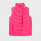 Girls' Puffer Vest - All In Motion Pink