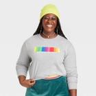 Pride Ph By The Phluid Project Adult Plus Size 'gender Is A Spectrum' Pullover Sweatshirt - Heather Gray