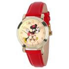 Women's Disney Minnie Mouse Gold Vintage Alloy Watch - Red,