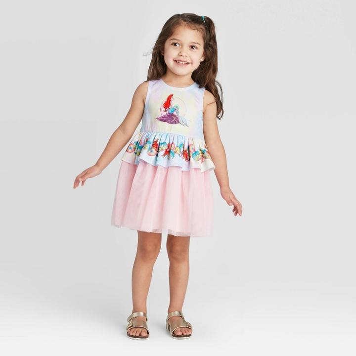 Mia & Mimi Toddler Girls' Pippa And Julie Disney Ariel Dress - Pink 2t, Girl's,