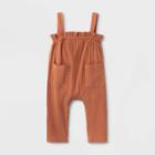 Grayson Mini Baby Girls' Gauze Jumpsuit - Orange