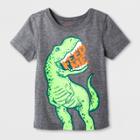 Toddler Boys' Adaptive Short Sleeve Dino Graphic T-shirt - Cat & Jack Gray