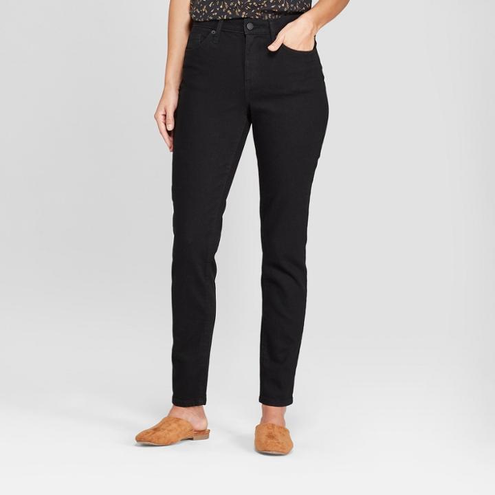 Women's High-rise Slim Straight Leg Jeans - Universal Thread Black Wash