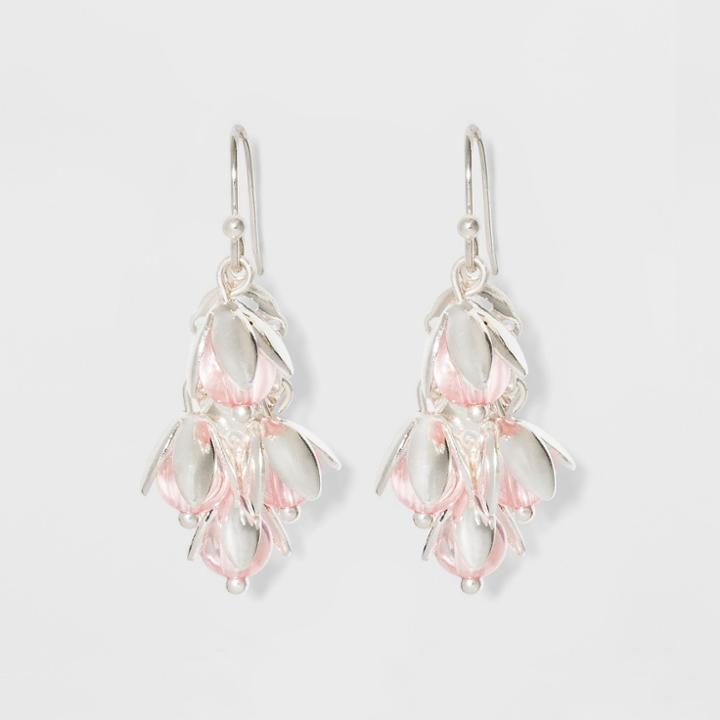 Four Flowers Earrings - A New Day Pink/silver