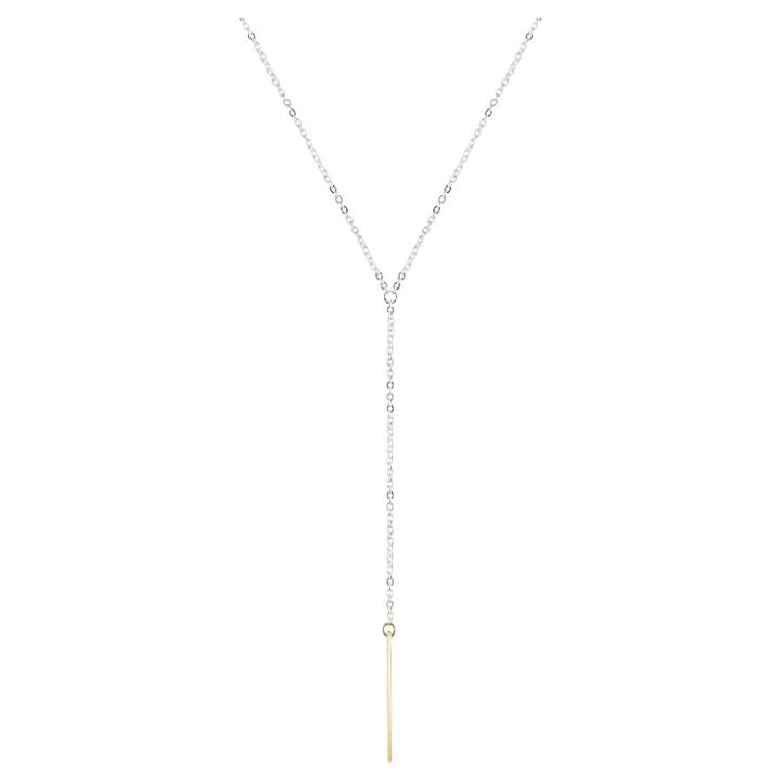 Target Women's Bar Y-necklace In Silver Plated - Gold/silver,