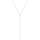 Target Women's Bar Y-necklace In Silver Plated - Gold/silver,