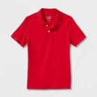 Boys' Short Sleeve Jersey Uniform Polo Shirt - Cat & Jack Red