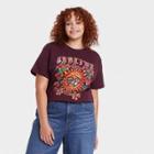 Merch Traffic Women's Plus Size Sublime Poster Short Sleeve Graphic T-shirt - Red Floral