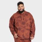 Men's Big & Tall French Terry Hooded Sweatshirt - All In Motion Brown