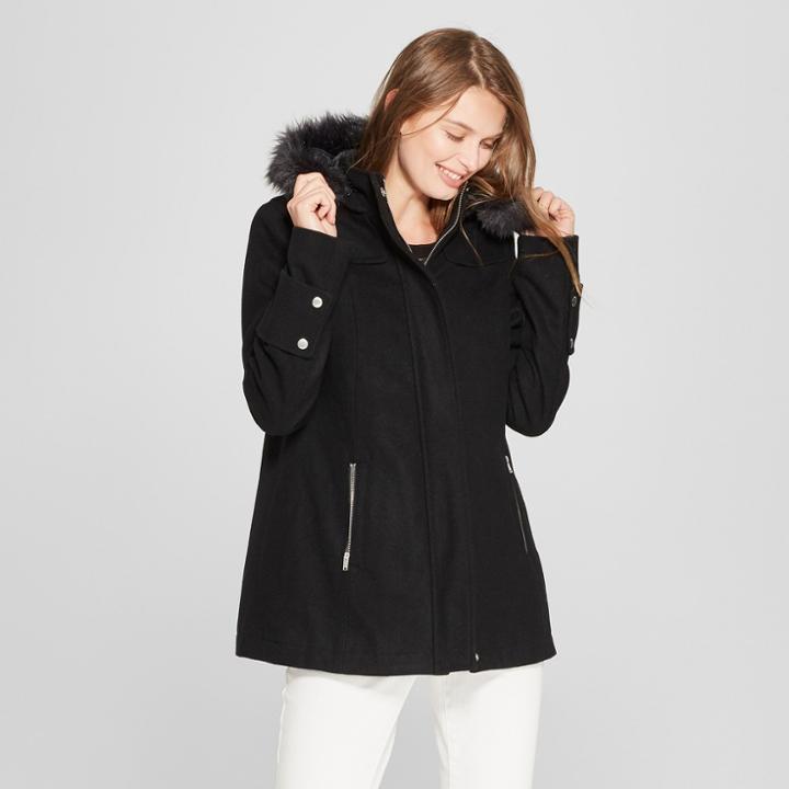 Women's Wool Duffel Coat - A New Day Black