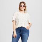 Women's Plus Size Short Sleeve Pineapple Print T-shirt - Zoe+liv (juniors') White