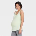 Rib Button-front Maternity Tank Top - Isabel Maternity By Ingrid & Isabel