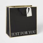 Just For You Gift Bag Black & Gold - Wondershop
