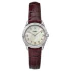 Women's Timex Watch With Leather Strap - Silver/mother Of Pearl/brown Tw2p763009j