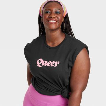 Ph By The Phluid Project Pride Adult Plus Size Queer Phluid Project Short Sleeve T-shirt - Black