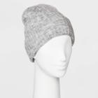 Women's Knit Ribbed Beanie - Universal Thread Heather Gray One Size, Women's
