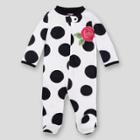 Lamaze Baby Girls' Organic Cotton Rose Sleep 'n Play - Black/white