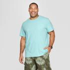 Men's Big & Tall Regular Fit Short Sleeve Crew T-shirt - Goodfellow & Co Belize Blue