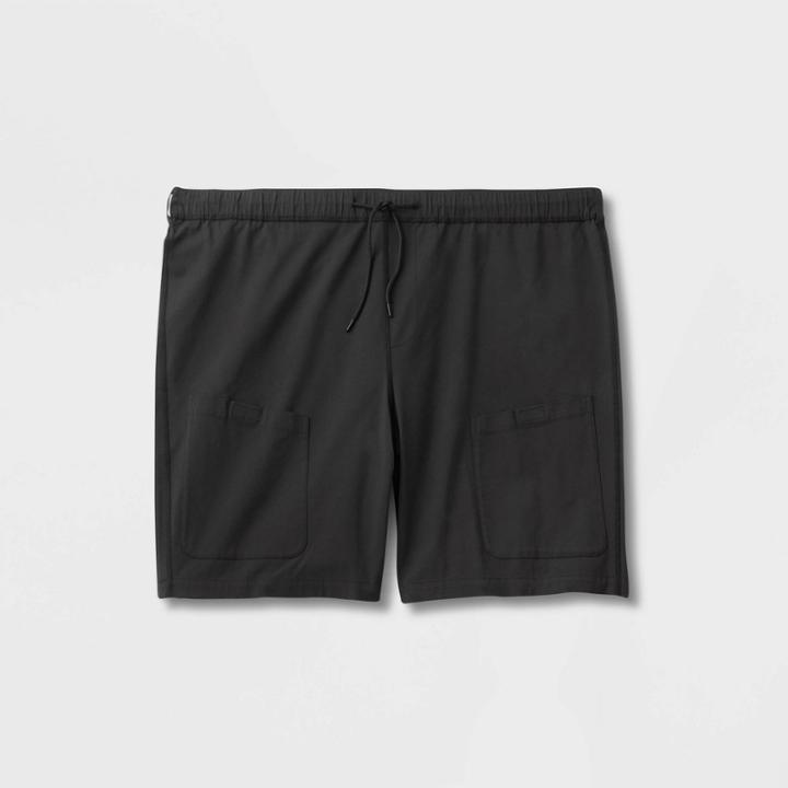 Men's Big & Tall 9.5 Regular Fit Adaptive Tech Chino Shorts - Goodfellow & Co Black