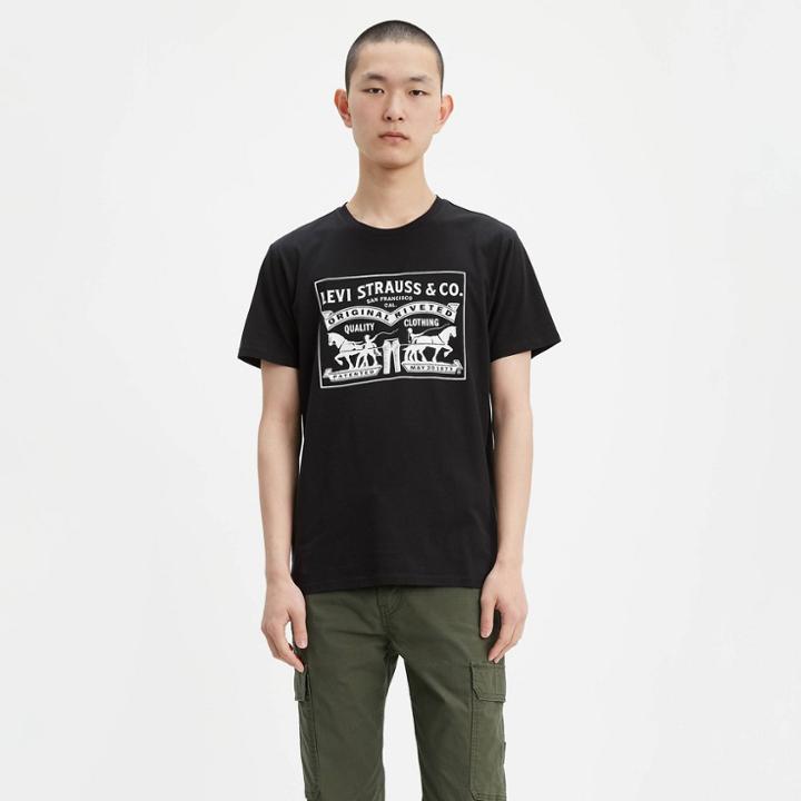 Levi's Men's Relaxed Fit Short Sleeve Crewneck T-shirt - Black