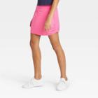 Girls' Knit Ruched Performance Skort - All In Motion Fuchsia Xs, Girl's, Pink