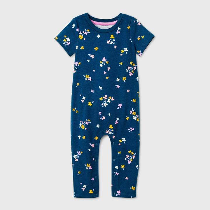 Baby Girls' Ruffle Bum Romper - Cat & Jack Blue Newborn
