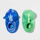 Toddler Boys' Pj Masks Sock Slippers - Green/blue
