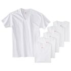 Hanes Premium Men's 6pk V-neck T-shirt - White