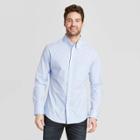 Men's Slim Fit Long Sleeve Poplin Button-down Shirt - Goodfellow & Co Amparo Blue S, Men's,