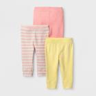 Baby Girls' 3pk Meadow Pants - Cloud Island Coral 0-3m, Girl's, Pink