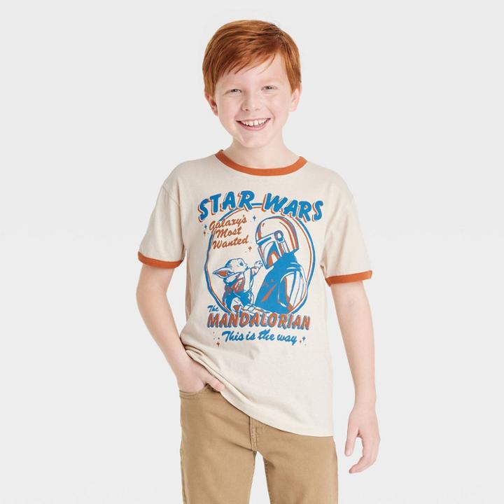 Boys' Star Wars Ringer Short Sleeve Graphic T-shirt - Dark Brown
