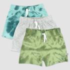 Honest Baby 3pk Organic Cotton Shorts - Teal Blue Newborn