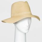 Women's Packable Essential Straw Fedora Hat - A New Day One Size Natural, Brown
