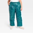 Women's Plus Size Snow Pull-on Pants - A New Day Blue