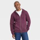 Men's Fleece Zip-up Hoodie - Goodfellow & Co Burgundy