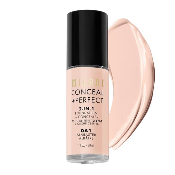 Milani Conceal + Perfect 2-in-1 Foundation + Concealer Cruelty-free Liquid Foundation - 0a1 Alabaster