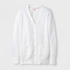 Girls' Long Sleeve Uniform Cardigan - Cat & Jack White S, Girl's,