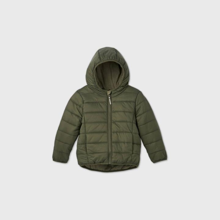 Toddler Puffer Jacket - Cat & Jack Olive Green
